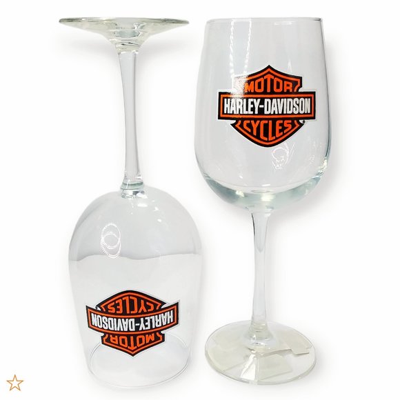 harley davidson stemless wine glasses